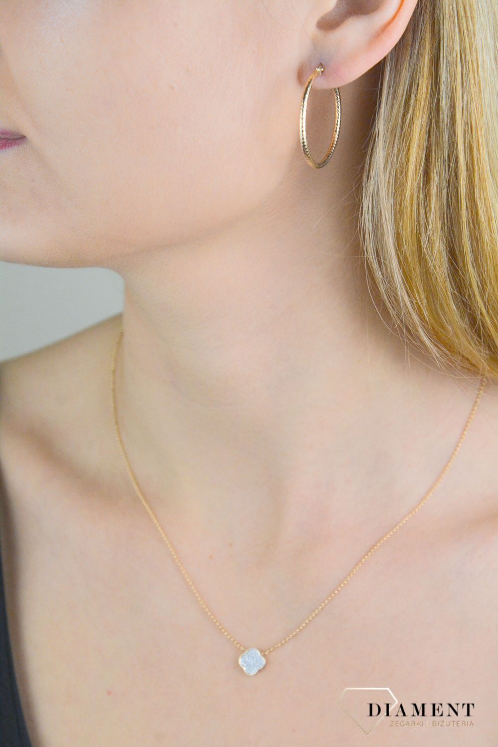 Złote kolczyki damskie 375 klasyczne kółka grawerowane  KL 8728A 375.jpg